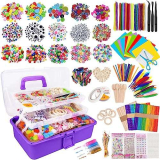 JOTOL Lavoretti Creativi per Bambini,3100+PCS DIY Art Craft Set, Kit Artigianali Giochi Kids Mestiere Fai da Te Decorazioni Giocattoli, Accessori per Artigianato
