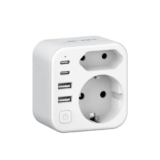 JSVER Adattatore da Viaggio USA, Adattatore Tipo B 2 Scomparti USA Germania Adattatore Spina da Viaggio con 4 Porte USB 2 USB C & 2 USB A (3.4A 17W) Adattatore Presa Tipo B per America Canada Messico