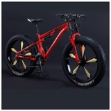 JXYQ Mountain Bike Uomo 26 Pollici Adulto Fat Tyre Mountain Bike con Sospensione Completa, Telaio Grande in Acciaio ad Alto Tenore di Carbonio Doppio Freno a Disco Bicicletta Gigante