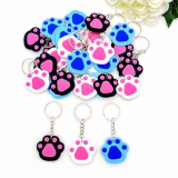 JZK 30 portachiavi con stampa di zampa di cane e gatto, per feste di compleanno, per amanti degli animali domestici, regalo di ringraziamento, gadget regalo per amanti dei gatti