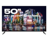 JapanNext Monitor Grande Formato 50” IPS 4K UHD (3840×2160) | HDR | Altoparlanti integrati (8Wx2) | (x3) HDMI 2.0 (x3) USB-A 2.0 | Garanzia 2 anni | JN-i50U