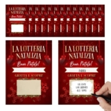 KAÏDENSÏ Gratta e Vinci Personalizzato Natale – La Lotteria Natalizia – 12 Gratta e Scopri Idea Regalo Natale Originale – Gadget Idee Regali Divertenti Originali – Bigliettini di Auguri Grattabili