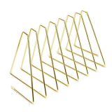 KETIEE Fermalibri in Metallo, Reggilibri Resistenti, Fermalibri Triangolare Retrattile, Estremità dei Libri per Scuola Casa Ufficio, Oro