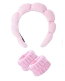 KGDUYC Cerchietto per Capelli Donna Bombato, Fascia Skincare, Polsini Skincare Braccialetti Assorbenti, Accessori per Capelli per Trucco, Cura della Pelle, Lavaggio del Viso e Doccia