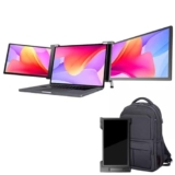 KJZQXYX Display per Laptop a Triplo Schermo, schermi di Estensione per Monitor per Laptop a 3 schermi da 10/12/13,3 Pollici, Display per Laptop per Monitor da Gioco (12.2 inch (13.3~16.1 inch))