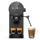KLARSTEIN Macchinetta Caffe Espresso 0.9L, Macchina da caffè, caffè Espresso e Cappuccino, Macchina caffè Barista 20 Bar in Acciao Inossidabile per caffè Latte e Macchiato, 1360W con Montalatte