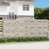 KLYEON Cesti Gabbioni ad Arco 5 pz 400x30x180/200 cm Ferro Zincato,Cesto di gabbioni Resistente per barriera fonoassorbente da Giardino Vasi e fioriere