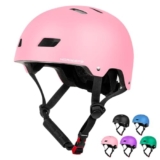 KORIMEFA Casco da Bici per Bambini Casco Protettivo per 3-13 Anni Ragazzi Donna Leggero ma più Sicuro Anche per Skateboard, Monopattino, Pattini a Rotelle (Rosa, S)
