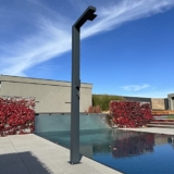 KORY Modello A1 antracite doccia solare in acciaio inox, 20 litri, doccia da giardino per piscina