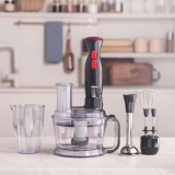 Karaca Pro-Multimax robot da cucina, nero e argento, 2000 W, potente utensile da cucina per applicazioni versatili