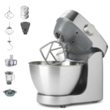 Kenwood Prospero+ KHC29A.O0SI Robot da Cucina, Ciotola in Acciaio Inox da 4,3 L, Incluso Set Accessori 10 Pezzi con 3 Ganci e Fruste, Frullatore Vetro, Food Processor 3 Dischi, Spremiagrumi e Bilancia