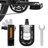 Kigniote Pedali Bici Pedali MTB Flat 1 Paio di Pedali Pieghevoli per Bici Superficie Antiscivolo e Riflettori-Adatto per Mountain Bike Pedali Bici da Corsa Pedali Bici Bambino et