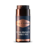 King C. Gillette CREMA IDRATANTE VISO E BARBA, Ammorbidisce La PELLE e La BARBA Incolta, Profumazione King C., Vitamina B, 100ml, per la CURA DELLA BARBA, Idea Regalo Uomo