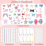 Kit Accessori Capelli 8 Pezzi, Artigianato Fai-da-Te Regalo per Ragazze, Giochi Bimba Femmina, 5-12 Anni Regali per Ragazze, Lavoretti Creativi, Regali di Compleanno e Natale per Bambina