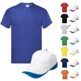 Kit Magliette Personalizzate e Cappellini Personalizzati Promozionali Fruit of The Loom per Eventi, Gite, Fiere, Campagne Promozionali e Gadget Pubblicitari Personalizzati (100)