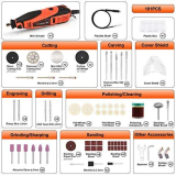 Kit Utensili Rotanti GOXAWEE Con 181Accessori Per Utensili Rotanti, Albero Flessibile e Pinza Universale, 5 Utensili Multifunzione Rotanti a Velocità Variabile, Realizzare Progetti Fai-Da-Te