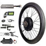 Kit di conversione per bici elettrica da 48 V, 1500 W, trasforma la tua bicicletta in una bici elettrica con ruota anteriore posteriore da 26, 27,5, 29, potente motore da ciclismo