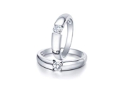 KnSam Anelli Platino Semplici Rotondi Con Diamante Intarsiato 0,35 Ct Fidanzamento Anelli Donna Un Coppia Anelli Prezzo Coppia Anelli Set Argento, Diamante