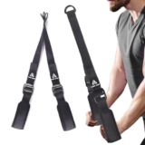 LARA STAR Corda per tricipiti Regolabile, Resistente, per Palestra, Braccio Extra Lungo da 30,5 a 63,5 cm, per Attrezzatura da casa/Palestra… (Nero)