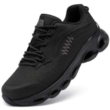 LARNMERN Scarpe Antinfortunistiche Uomo Scarpe Antinfortunistica Anti schiacciamento Traspirante Scarpe da Lavoro Leggero Comodo Moda(Nero Antracite,42.5EU)