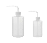 LATRAT Set di 2 annaffiatoi in plastica, bottiglie di sicurezza per la pulizia delle bottiglie trasparenti per il giardinaggio, l’irrigazione delle piante, il laboratorio (250/500ml)