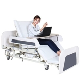 LDZOULA Letto ospedaliero per Infermieristica Domestica Elettrico-Manuale, mobili Multifunzione per casa di Cura Letto paziente Manuale in Metallo con Materasso in Schiuma ad Alta densità (E)