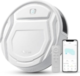 LEFANT Robot Aspirapolvere 2200Pa,120Mins Max, Aspirapolvere Robot Wifi/App/Alexa, Potenziamento Tappeto,Ideale Per Peli di Animali, Moquette, Pavimento Duro 210P Bianco Con Telecomando