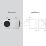 LG AI DD F4R709TAIDD Lavatrice Classe A -10%, Carica Frontale Serie R7, Lavatrice 9kg, 1400 giri, AI Wash, TurboWash 360, Lavaggio a Vapore, Wi-Fi, Motore Direct Drive, Libera Installazione, Bianca