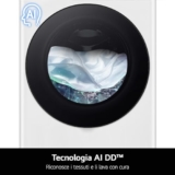 LG AI DD F4WV310S3AA Lavatrice Classe A, 10,5kg, Carica Frontale, 1400 giri/min, Serie V3, Lavaggio a Vapore, Motore Inverter Direct Drive, Smart Diagnosis, Libera installazione, Bianca
