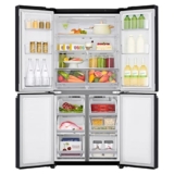 LG GMB844MC4E Frigorifero Multidoor Slim, Classe E, 530L, Wi-Fi, Porte piatte, Door & Linear Cooling, Cassetto con Selettore Umidità, Filtro Odori Pure N Fresh, Smart Diagnosis, Total No Frost, Nero