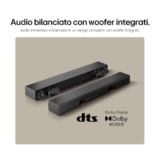 LG S20A Soundbar TV 50W con Bluetooth, 2 Canali, Audio Dolby Digital, DTS, AI Sound Pro, HDMI ARC, USB