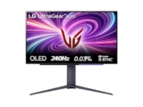 LG UltraGear OLED 27GS93QE Monitor Gaming 27″, QHD (2560×1440), OLED, 240Hz, 0,03ms (GtG), G-Sync, FreeSync Premium Pro, HDR 400 True Black, HDMI 2.1, DisplayPort, Nero