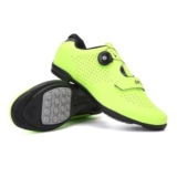 LZQpearl Scarpe da Ciclismo, Scarpe da Strada E da Mountain Bike con Suola in Gomma, Scarpe da Bicicletta per Interni Antiscivolo E Traspiranti con Sistema di Lacci A Rotazione Rapida Yellow, 42