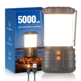 Lanterna da Campeggio, Luci di Emergenza con Batteria ricaricabile da 5000mAh per black-out, 3 Colori, Torcia Portatile impermeabile IPX4 per tende da Campeggio, 1 Pezzo