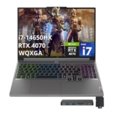 Lenovo Legion 5 16″ WQXGA 165Hz Gaming Laptop, Intel i7-14650HX, 64GB DDR5, 4TB PCIe SSD, GeForce RTX 4070, tastiera retroilluminata RGB, fotocamera FHD, Wi-Fi 6E, Windows 11 Pro, grigio, set di