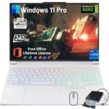 Lenovo Legion 7i Gaming Laptop – con Office Lifetime, display IPS WQXGA da 16″ 240 Hz, Intel i7-14700HX (fino a 5,5 GHz), GeForce RTX 4060, KB retroilluminato, impronte digitali, Win 11 Pro, 64 GB