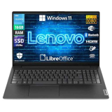 Lenovo, Pc Portatile Notebook, Display FHD da 15,6″, cpu Intel N4500, Ram 16Gb, SSD M2 500Gb, Windows 11, Computer Portatile Pronto all’uso