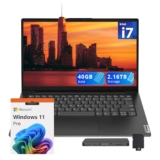 Lenovo V14 Computer portatile aziendale FHD da 14″, Intel i7-13620H, RAM DDR4 da 40 GB, memoria di archiviazione 2,16 TB (SSD da 2 TB + set docking station da 160 GB), grafica Intel UHD, Wi-Fi 6