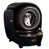 Lettiera per gatti autopulente, controllo APP, rimozione degli odori, toilette per robot intelligente con sabbiera chiusa per più gatti, lettiera per gatti automatica Autopulente Smart 9L App black
