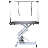 Letto per toelettatura per Animali Domestici con Sollevamento Idraulico Materiale Metallico Portante Gambe da Tavolo robuste Tavolo Speciale per toelettatura per Animali Regolabile (D)