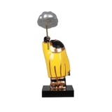 Linjolly Figurine Decor Sculpted Painted Painted Figurine Tabella Tavolo Decor Collector’s Articolo per Regali e Souvenirs Office Decoration Ornaments (Color : Yellow)