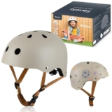 Lionelo HELMET Avventura creativa Casco Bici per Bambini Taglia S Regolabile 50-56 cm Ventilato Decorazione Personalizzabile, ABS & EPS Certificato Intertek Sicurezza e Stile per Piccoli Esploratori