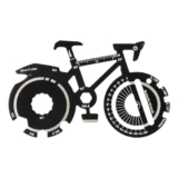 Litinliv Apribottiglie Biciclette, Bicicletta Metallo Apribottiglie, Strumento Bicicletta Keychain Ciclista, Multi Attrezzo Portatile per Coltello, Goniometro, Campeggio, Attrezzo da Esterno(Nero)