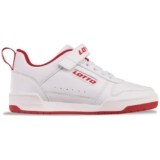Lotto Sneaker Unisex per Bambini, Bianco Rosso, 30 EU