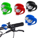 Luci Bici LED, Impermeabile, Set 8 Pezzi Silicone Luce Bicicletta Anteriore e Posteriore, Luci Bicicletta Led Notturno, Campeggio ed Escurisoni con Batterie Incluse