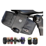 Lumiere & Co. Borsa da sella per bici, Borsa per bici da strada, Borse da sella per bici piccole, Borsa da sella per ciclismo, Borsa sottosella per bici, Borsa per bicicletta da sella (Black, Large)