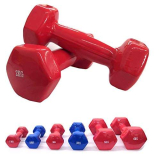 Lupex Shop Manubrio Pesi in Vinile Antiscivolo, da 1-1,5-2 – 3-5 – 6-15 – 20kg, Singolo o in Coppia, Palestra Fitness Body bulding (2X 1kg)