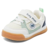 MASOCIO Scarpe Primi Passi Bimbo Scarpine Neonato Bambino Maschio Baby Boy Shoes 1 Anno Scarpette 12-18 Mesi Antiscivolo Taglia 20 Bianco Verde