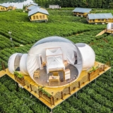 MAYFABD Tenda a Bolle Gonfiabile per Esterni Casa a Bolle Cielo Stellato Trasparente per Esterni Tenda Trasparente Gonfiabile da Campeggio per Esterni con Asciugacapelli Campeggio,5m