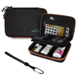 MEDMAX Borsa medicinali Portatile, Borsa per medicinali Organizzatore di grande capacità per Medicine Vitamine Pillole di Olio di Pesce per l’ufficio in viaggio, Nero